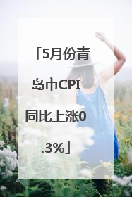 5月份青岛市CPI同比上涨0.3%