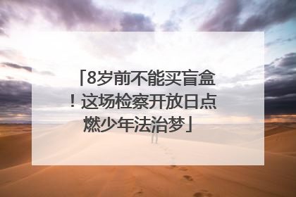 8岁前不能买盲盒！这场检察开放日点燃少年法治梦
